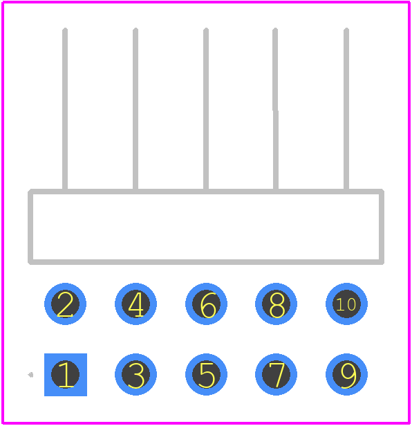 HTSW-105-08-LM-D-RA - SAMTEC PCB footprint - Other - Other - HTSW-105-08-LM-D-RA-3