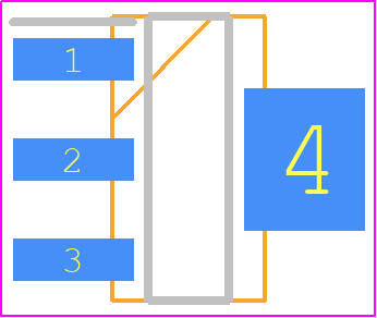LDI1117-05H - Diotec PCB footprint - SOT223 (3-Pin) - SOT223 (3-Pin) - SOT223