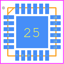 LVA-6183PN+ - Mini-Circuits PCB footprint - Quad Flat No-Lead - Quad Flat No-Lead - 4 x 4mm QFN_2025