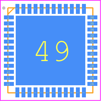 TS86246P - Tagore Technology PCB footprint - Quad Flat No-Lead - Quad Flat No-Lead - 48QFN