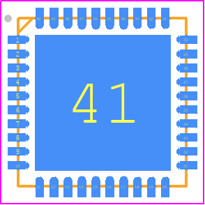 KW45B41Z82AFPBT - NXP PCB footprint - Quad Flat No-Lead - Quad Flat No-Lead - HVQFN40 (SOT618-13(DD))