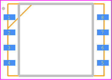 AS5F34G04SNDB-08LIN - Alliance Memory PCB footprint - Small Outline No-lead - Small Outline No-lead - LGA (8 x 6 x 0.8mm)