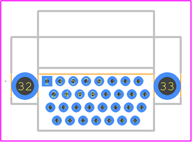 A28400-031 - Omnetics PCB footprint - Other - Other - A28400-031-1