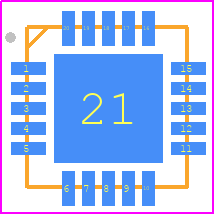 MADR-007690-DR0002 - TE Connectivity PCB footprint - Quad Flat No-Lead - Quad Flat No-Lead - 2.70