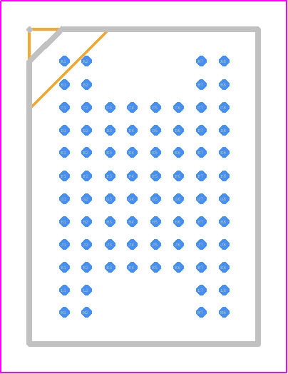 S29PL127J60BFI040 - Infineon PCB footprint - BGA - BGA - VBG080—80-Ball Fine-pitch Ball Grid Array 8 × 11 mm Package (PL127J)