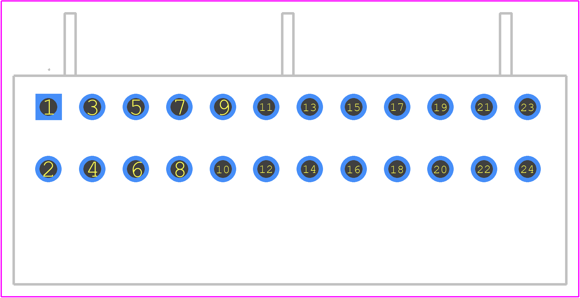 734-412/001-000 - Wago PCB footprint - Other - Other - 734-412/001-000-3