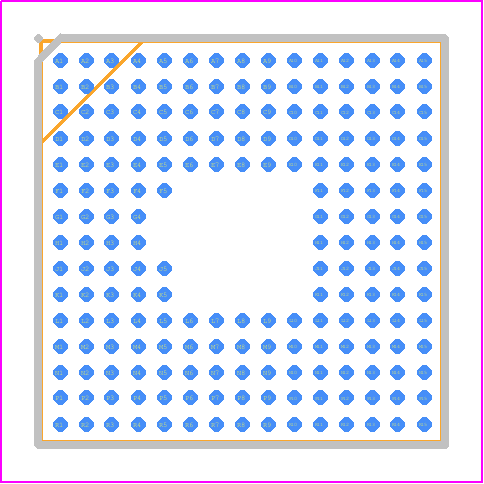 STM32N647B0H3Q - STMicroelectronics PCB footprint - BGA - BGA - VFBGA198