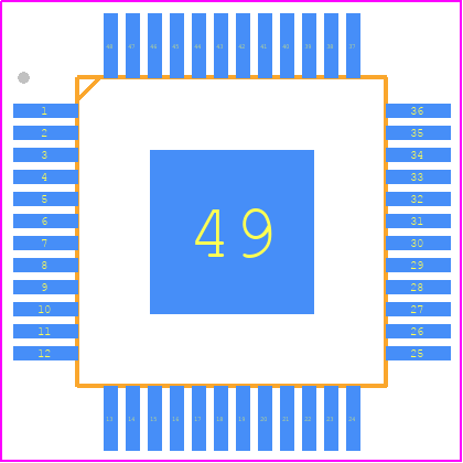 MC33772CTC1AE - NXP PCB footprint - Quad Flat Packages - Quad Flat Packages - SOT1571-1