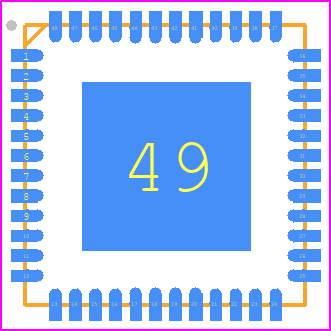 6EDL7151XUMA1 - Infineon PCB footprint - Quad Flat No-Lead - Quad Flat No-Lead - PG-VQFN-48-78