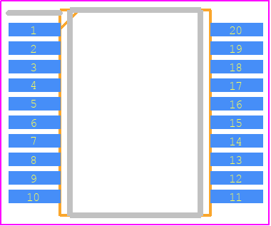 AT-260TR - MACOM PCB footprint - Small Outline Packages - Small Outline Packages - SSOP - 2 0