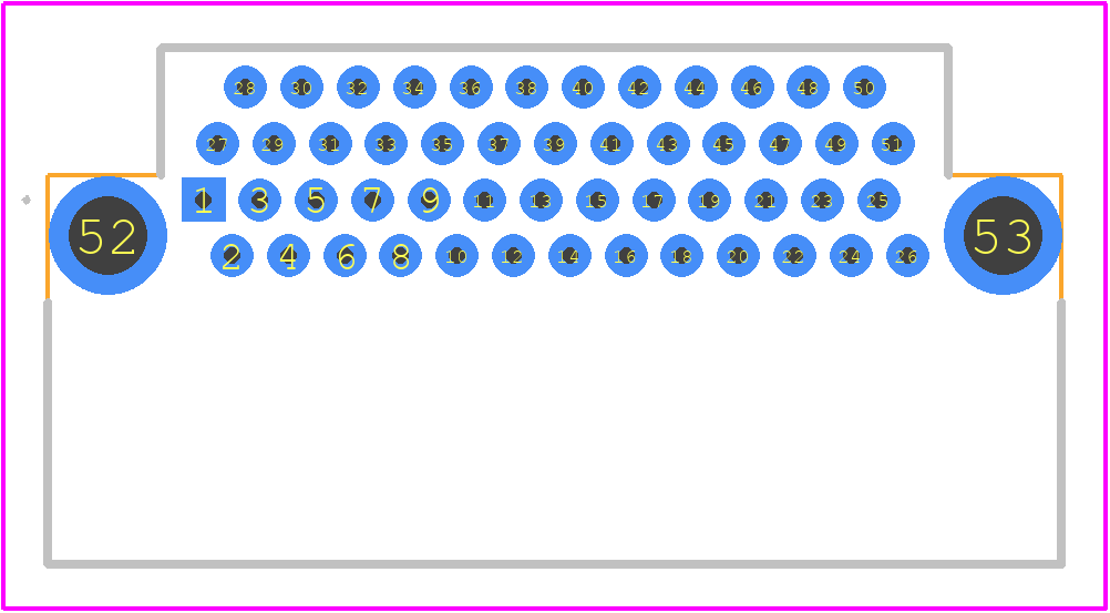 A29400-051 - Omnetics PCB footprint - Other - Other - A29400-051-3