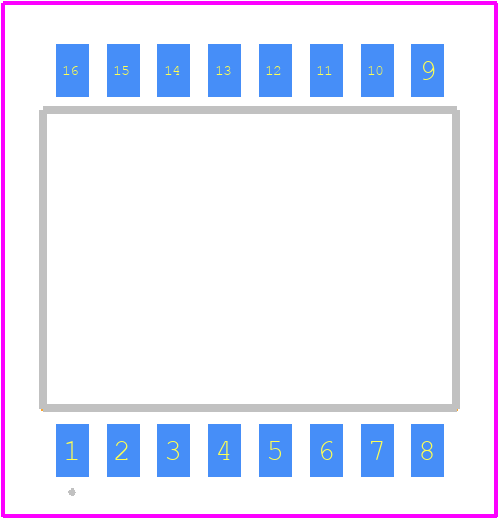 DCM340H01 - Toshiba PCB footprint - Other - Other - P-SOP16-0811-1.27-002 