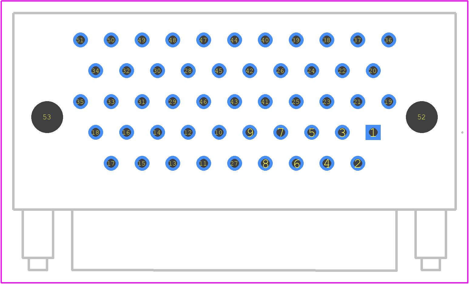 096523-0338 - ITT CANNON PCB footprint - Other - Other - 096523-0338-3