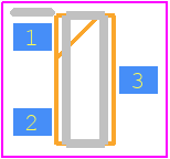 APX803L20-50SA-7 - Diodes Incorporated PCB footprint - SOT23 (3-Pin) - SOT23 (3-Pin) - SOT-23 height 1.05