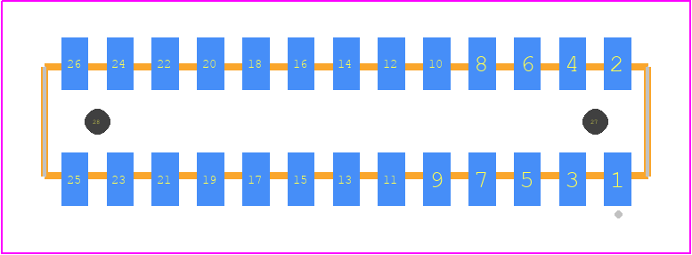 CLP-113-02-F-D-A-P-TR - SAMTEC PCB footprint - Other - Other - CLP-113-02-XXX-D-A-P-TR