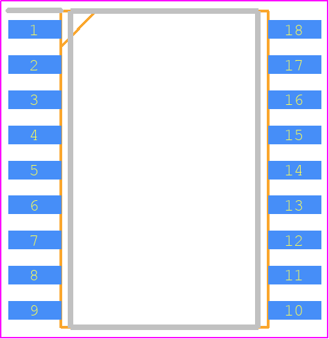KID65083BF - KEC PCB footprint - Small Outline Packages - Small Outline Packages - FLP-18