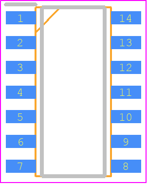 RS8664XP - RUNIC PCB footprint - Small Outline Packages - Small Outline Packages - SOP14