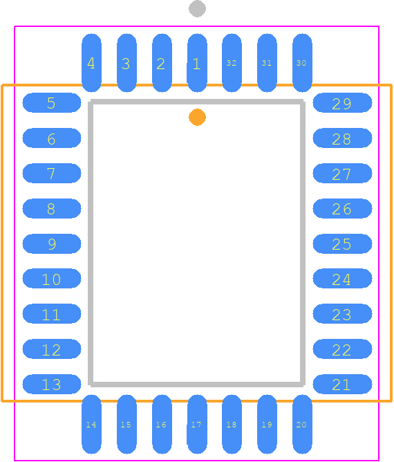 MX29F040CQI- - Macronix PCB footprint - Plastic Leaded Chip Carrier - Plastic Leaded Chip Carrier - MX29F040CQI-