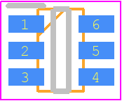 DIO7527AST6 - DIOO Microcircuits PCB footprint - SOT23 (6-Pin) - SOT23 (6-Pin) - SOT23-6