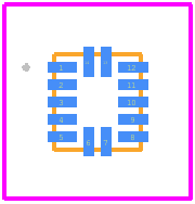 SLG46534-EV - Renesas Electronics PCB footprint - Other - Other - STQFN 14L 2.0 mm x 2.2 mm 0.4P COL