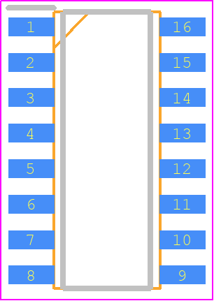 B10011S-MFPG3Y - Microchip PCB footprint - Small Outline Packages - Small Outline Packages - SO16_2025