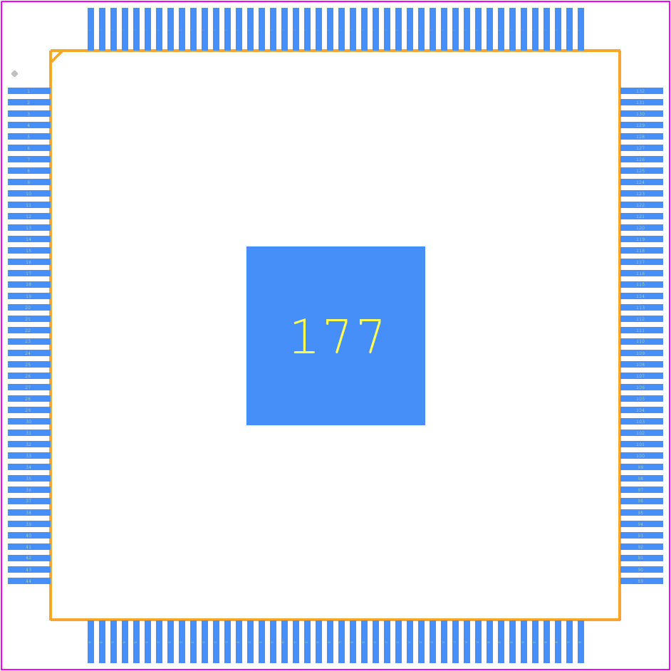 RTL8370MB-CG - Realtek PCB footprint - Quad Flat Packages - Quad Flat Packages - (TQFP) 176 Leads 20x20mm Outline