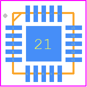 RT1735N-A - RICHTEK PCB footprint - Quad Flat No-Lead - Quad Flat No-Lead - WQFN-20L 3x3