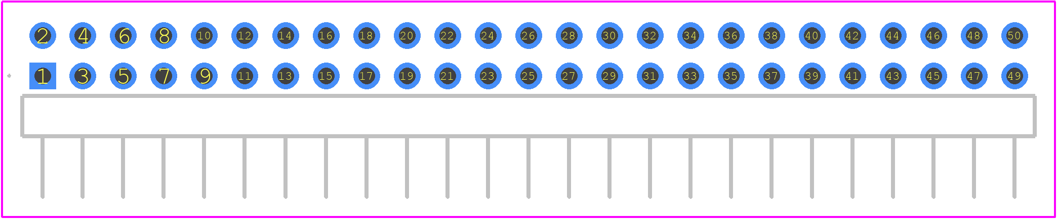 LPC-50M2LG - Honda Connectors PCB footprint - Other - Other - LPC-50M2LG-3