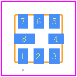 TA2458A - TAI-SAW Technology PCB footprint - Other - Other - 8-SMD, without terminals