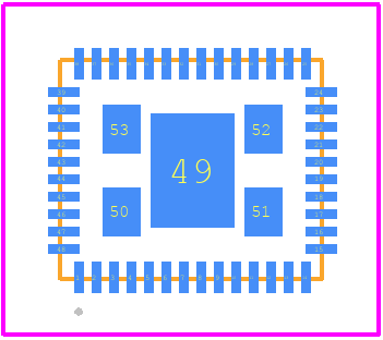 LTC3884IRHE-1#PBF - Linear Integrated Systems PCB footprint - Other - Other - RHE Package 48-Lead Plastic GQFN (5mm × 6mm) (Reference LTC DWG # 05-08-1527 Rev C)