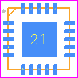 LTC9105ATP+ - Analog Devices PCB footprint - Quad Flat No-Lead - Quad Flat No-Lead - UH Package (20-Lead Plastic QFN (5mm × 5mm))