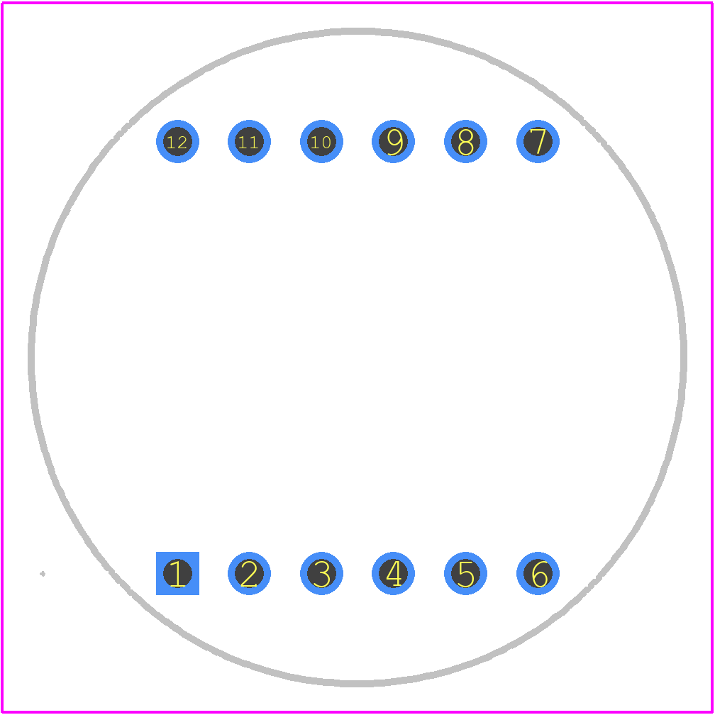 DLC/6SURKD - Kingbright PCB footprint - Other - Other - 12-DIP