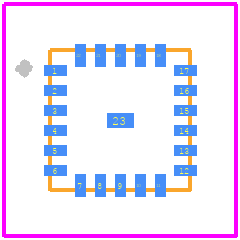 DA14533-00A02RN2 - Renesas Electronics PCB footprint - Other - Other - 22-QFN 3.5 x 3.5 x 0.55