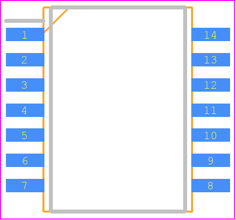 DG305ACWE+T - Analog Devices PCB footprint - Small Outline Packages - Small Outline Packages - 16 Wide SO