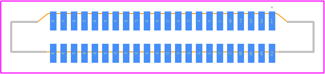 FPC-96212-2201 - Yamaichi PCB footprint - Other - Other - FPC-96212-2201-4