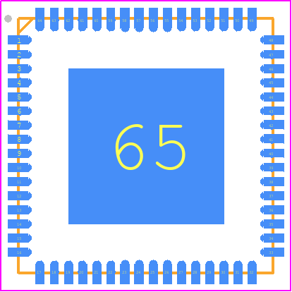 DSPIC33CK256MP506-E/MRVAO - Microchip PCB footprint - Quad Flat No-Lead - Quad Flat No-Lead - (MR)64-Lead(QFN)