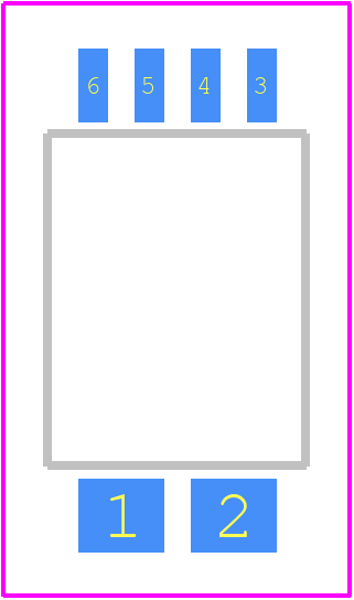 ACS37030LMYATR-025B3 - Allegro Microsystems PCB footprint - Other - Other - Custom 6-Pin SOIC (Suffix MY)