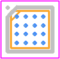 NPM2100-CAAA-R - Nordic Semiconductor PCB footprint - BGA - BGA - WLCSP 1.9x1.9 mm package