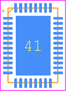 TMDS1204RNQR - Texas Instruments PCB footprint - Quad Flat No-Lead - Quad Flat No-Lead - RNQ0040A++