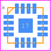 MAX20078ATE/VY+T - Analog Devices PCB footprint - Quad Flat No-Lead - Quad Flat No-Lead - TQFN-EP 3mm x 3mm