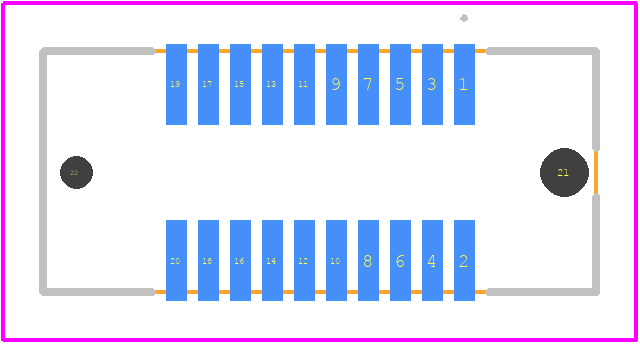 61082-021406LF - Amphenol PCB footprint - Other - Other - 61082-021406LF-2