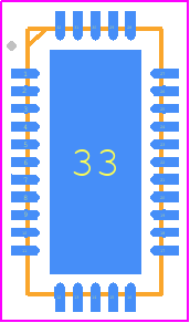 TA9210D-EVB-J - Tagore Technology PCB footprint - Quad Flat No-Lead - Quad Flat No-Lead - TA9210D-EVB-J