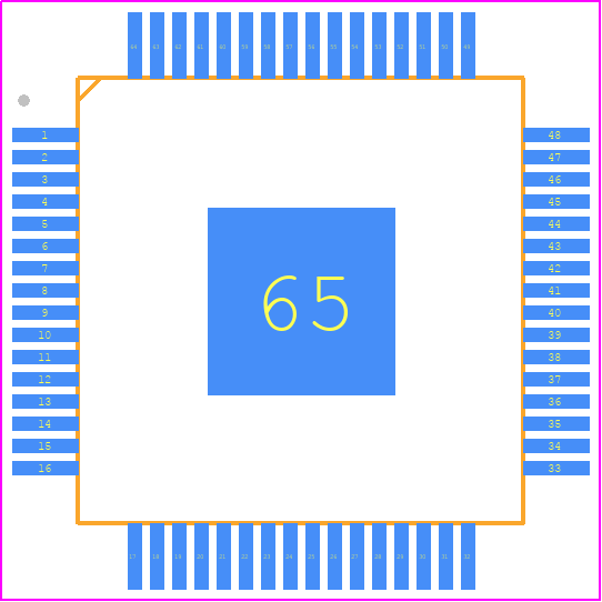 PSC3M5FDS2ACQ1XQLA1 - Infineon PCB footprint - Quad Flat Packages - Quad Flat Packages - 64-TQFP