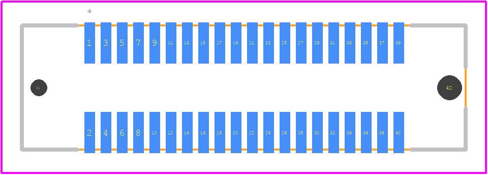 61083-044402LF - Amphenol PCB footprint - Other - Other - 61083-044402LF-2