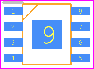 ADPL42005ARDZ-5.0-R7 - Analog Devices PCB footprint - Small Outline Packages - Small Outline Packages - 8-Lead Standard Small Outline Package, with Exposed Pad [SOIC_N_EP] Narrow Body (RD-8-1)