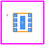 SKY85608-11 - Skyworks PCB footprint - Other - Other - Small DFN (8-pin, 1.5 x 1.5 mm)