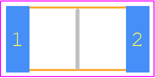 CPF2512B100RE1 - TE Connectivity PCB footprint - Resistor Chip - Resistor Chip - CPF2512