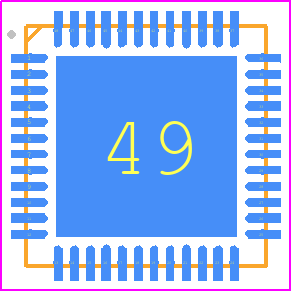 STM32WL33CCV7A - STMicroelectronics PCB footprint - Quad Flat No-Lead - Quad Flat No-Lead - VFQFPN 48 lead, 6 x 6 mm, 0.40 mm pitch