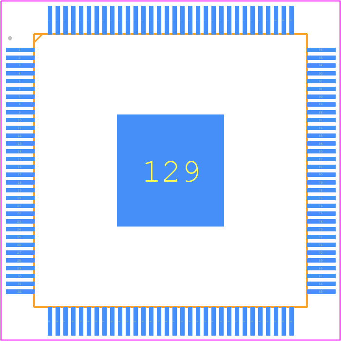 YT9215RBH - MotorComm PCB footprint - Quad Flat Packages - Quad Flat Packages - LQFP128-E_2025-1