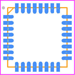 STM32U031K6U3 - STMicroelectronics PCB footprint - Quad Flat No-Lead - Quad Flat No-Lead - UFQFPN32_5x5x0.6mm